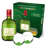 Pack Whisky Buchanans 12 Años 750cc + 2 Vasos