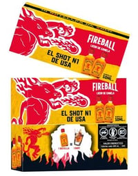 Pack Whisky Canela Fireball 50ml 33° alc.