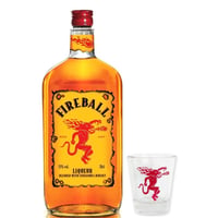 Pack Whisky Fireball Cinnamon 750cc + Vaso Shot