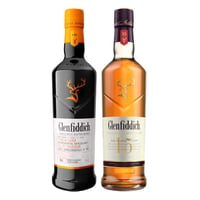 Pack Whisky Glenfiddich Fire & Cane 700ml + Glenfiddich 15 Años 750ml