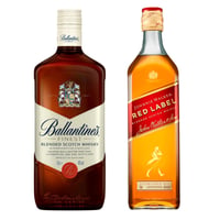 Pack Whisky n°1: Johnnie Walker Red Label 750ml + Ballantines 750ml