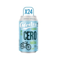 Pack X24 Cerveza Mestra Cero Alcohol 350cc Lata