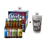 Pack X2 Catador 24x Cervezas + X4 Vasos Mestra