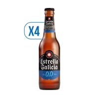 Pack X4 Estrella Galicia Botellín 330 Cc 0,0 Sin Alcohol