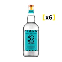 Pisco Tres Erres Transparente 1 Litro 6x