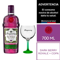 Tanqueray Dark Berry Royale 700 Ml. + Copa Tanqueray London 600 Ml.