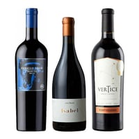 TRIO CABALLO LOCO - BAUZA - VERTICE: 1x Vino Caballo Loco Grand Cru Apalta 750cc + 1x Vino Casa Bauzá Isabel 750cc + 1x Vino Ventisquero Vertice 750cc