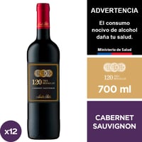 Vino 120 3 Medallas Cabernet Sauvignon 12 X 700 Ml.