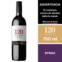 Vino 120 Reserva Especial Syrah 750 Ml.