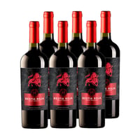 Vino Bestia Roja Gran Reserva Cabernet Sauvignon Botella 750cc X6