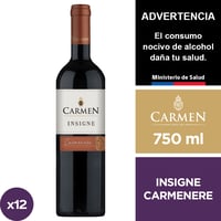 Vino Carmen Insigne Carmenere 12 X 750 Ml.