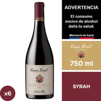 Vino Casa Real Escudo De Familia Syrah 6 X 750 Ml.
