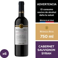 Vino Medalla Real Cabernet Sauvignon - Syrah 6 X 750 Ml.