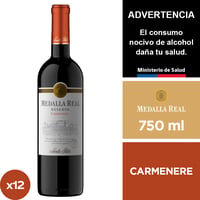 Vino Medalla Real Carmenere Reserva 12 X 750 Ml.
