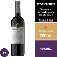 Vino Medalla Real Malbec Reserva 6 X 750 Ml.