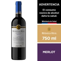 Vino Medalla Real Merlot 750 Ml.