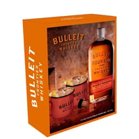 Whiskey Bulleit Bourbon 750cc + 2 Tazas