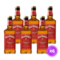 Whiskey Jack Daniels Fire Botella 750cc X6