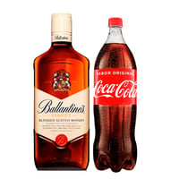 Whisky Ballantines 40° Botella 750cc + Coca Cola Botella 1.5lts