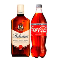 Whisky Ballantines 40° Botella 750cc + Coca Cola Light Botella 1.5 Lts