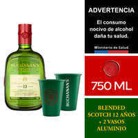 Whisky Buchanan´s Deluxe 750 Ml. + 2 Vasos 350 Ml.