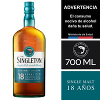 Whisky The Singleton 18 Años