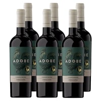 x6 Vino Adobe Reserva Carmenere 750ml ($3.690 c/u)