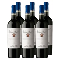 x6 Vino Casa Real Merlot 750cc