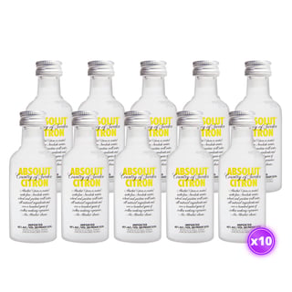 10x Miniatura Vodka Absolut Citron - 50ml