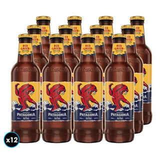 12x Cerveza Austral Patagonia Red Lager Botella 330cc 5,0°alc.