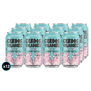 12x Cerveza Cerdos Voladores Pale Ale 330cc 6°alc.