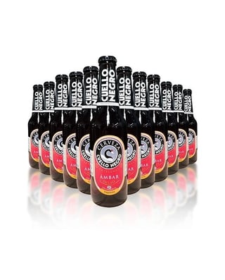12x Cerveza Cuello Negro Ambar 330cc