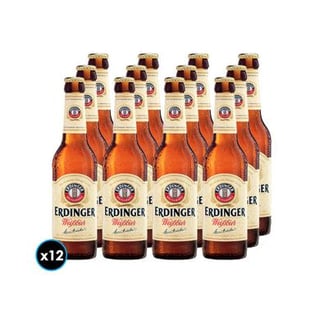 12x Cerveza Erdinger Weißbier Botella 330cc