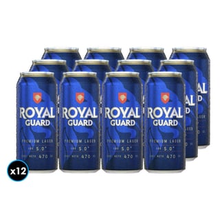 12x Cerveza Royal Guard Lata 470cc