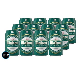 12x Cervezas Mahou Clásica en Lata 330cc