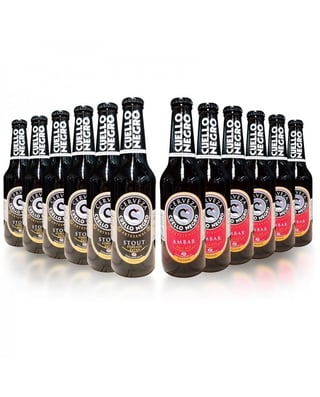 12x Mix Cerveza Cuello Negro 330cc