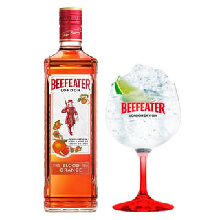 1x Gin Beefeater Blood Orange 750cc 37,5º alc. + Copa Vidrio Beefeater