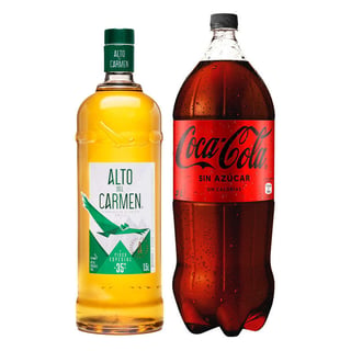 1x Pisco Alto del Carmen Especial 1,5 lts. 35º alc. + 1x Coca Cola Zero 3 Litros