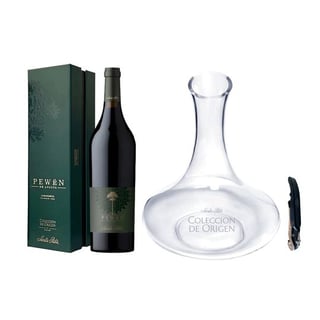 1x Vino Pewen Carmenere 750cc + 1x Decantador Santa Rita + 1x Descorchador Santa Rita