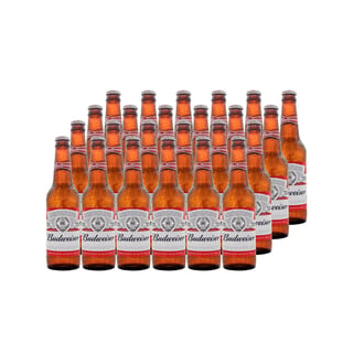 24x Cerveza Budweiser Botellín 330cc (Corta Fecha)