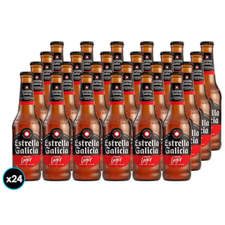 24x Cerveza Estrella Galicia Premium Lager Botella 330cc