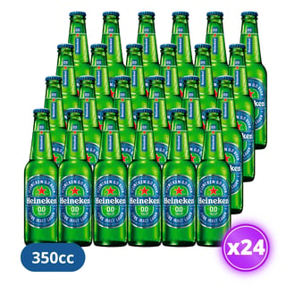 24x Cerveza Heineken Sin Alcohol 0,0˚ - Botella 330cc