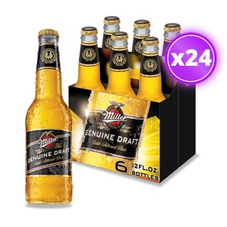 24x Cerveza Miller Genuine Draft - Botella 330cc