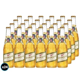 24x Cerveza Miller High Life en Botella 355cc