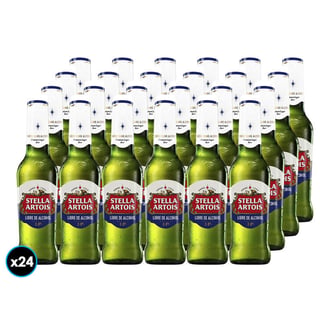 24x Cerveza Stella Artois Sin Alcohol Botella 330cc