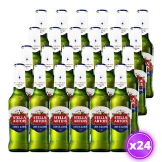 24x Cerveza Stella Artois Sin Alcohol Botellín 330cc