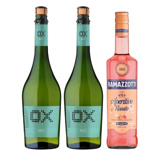 2x Espumante Undurraga OX Brut 750ml + 1 Ramazzotti Rosatto 750ml