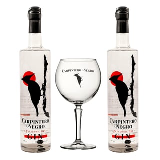 2x Gin Carpintero Negro - 750ml + Copa