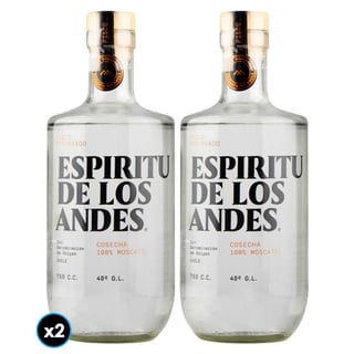 2x Pisco Espíritu de los Andes 750cc