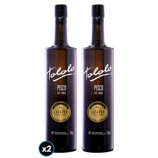 2X Pisco Tololo Black Moscatel 750cc